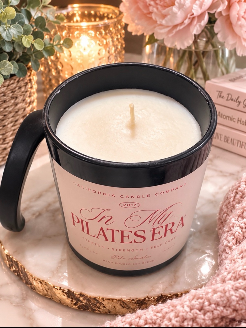 “In My Pilates Era” Vanilla + Palo Santo + Musk Soy Candle NWT 9 oz